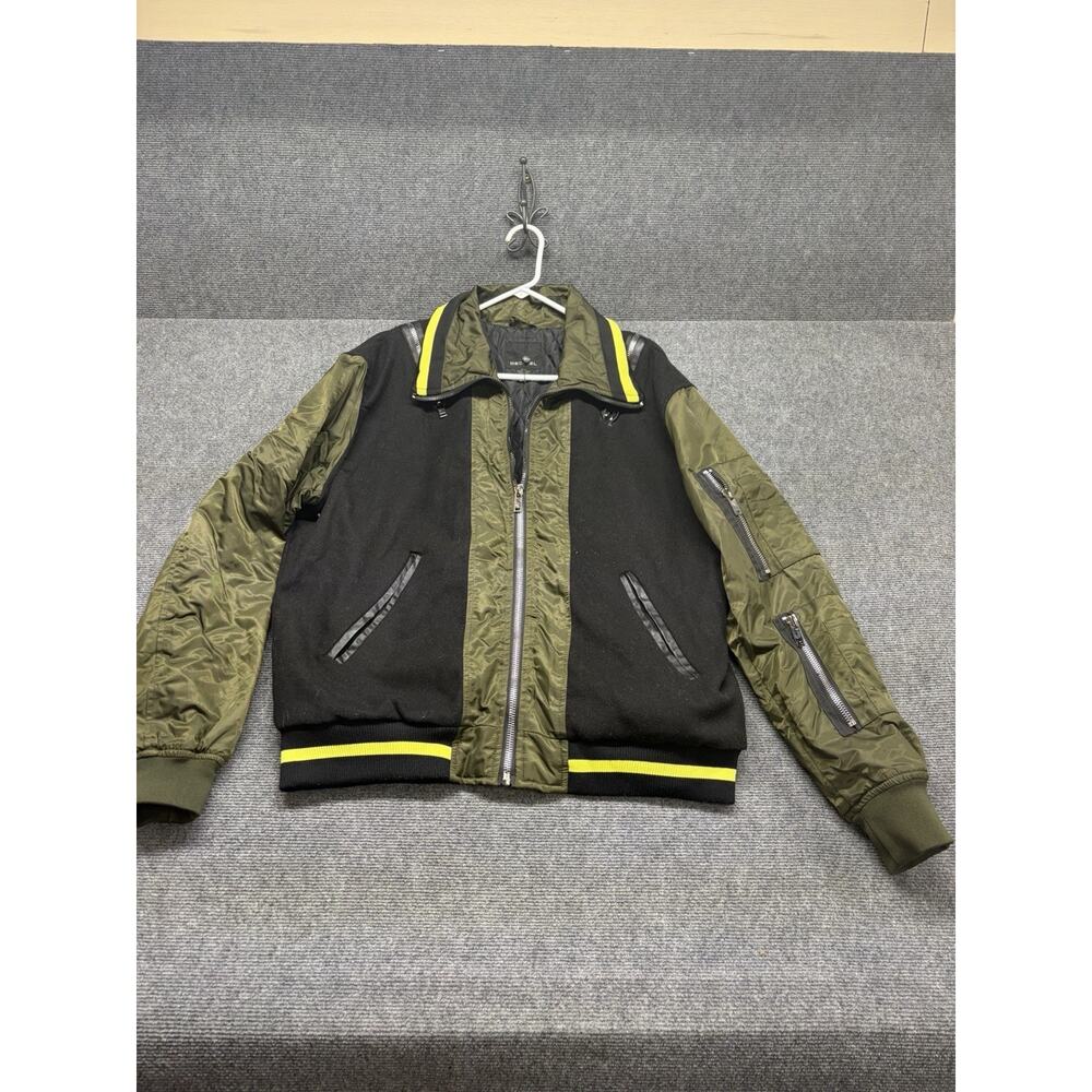 Decibel Varsity Jacket Men’s Size XXL Black Full Zip Grunge